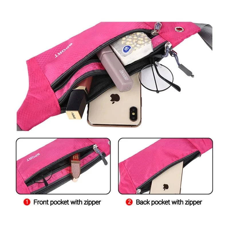 Waterproof Sports Waist Bag – Lightweight Chest & Shoulder Zip Pouch