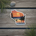 WI Sunset Loon Sticker